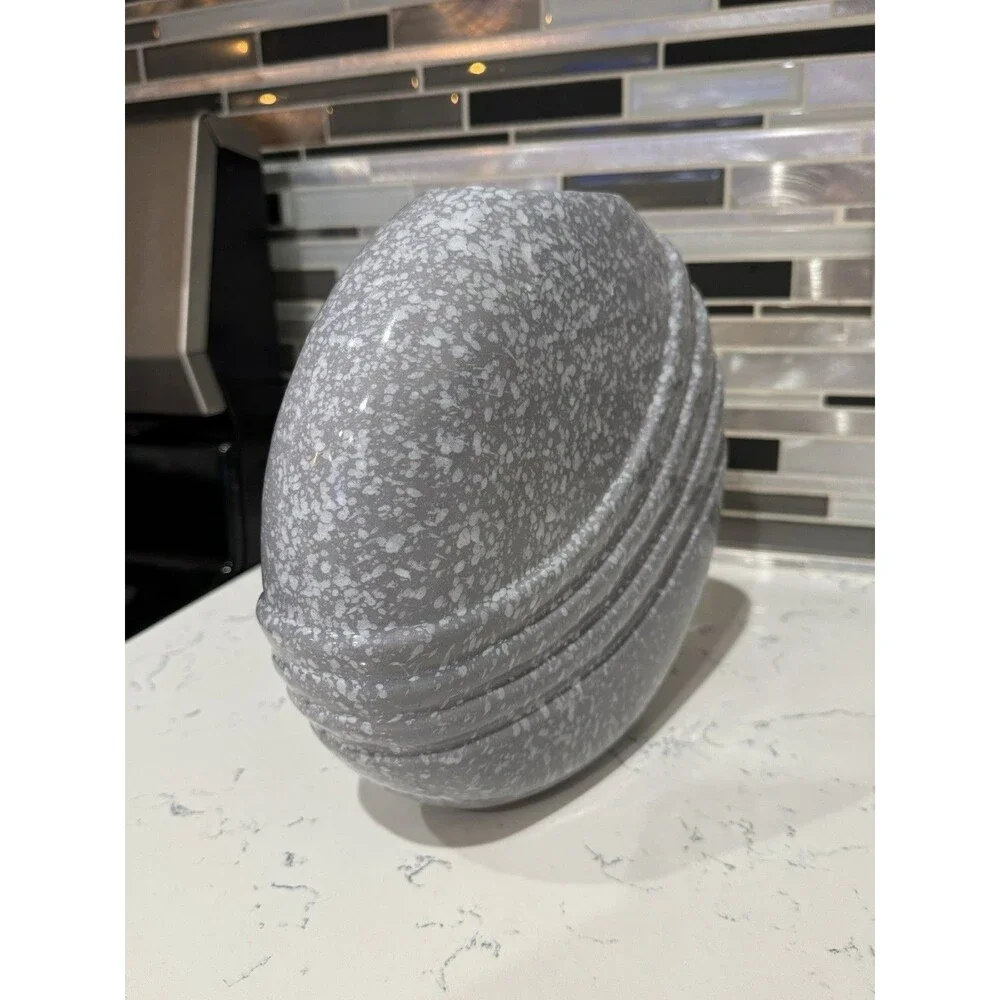 Vintage Vase Art Deco Splatter Ceramic Gray Home Decor